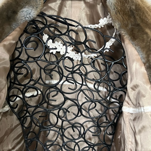 MCM Jeans Jacket Small/Medium Fur Blue grey/Pecan/Sorrel Colors like new - Picture 3 of 9